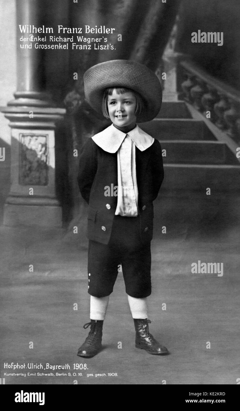 Franz Wilhelm Beidler. Richard Wagner's Enkel. Sohn seiner Tochter Isolde. Foto, Bayreuth, 1908 Stockfoto