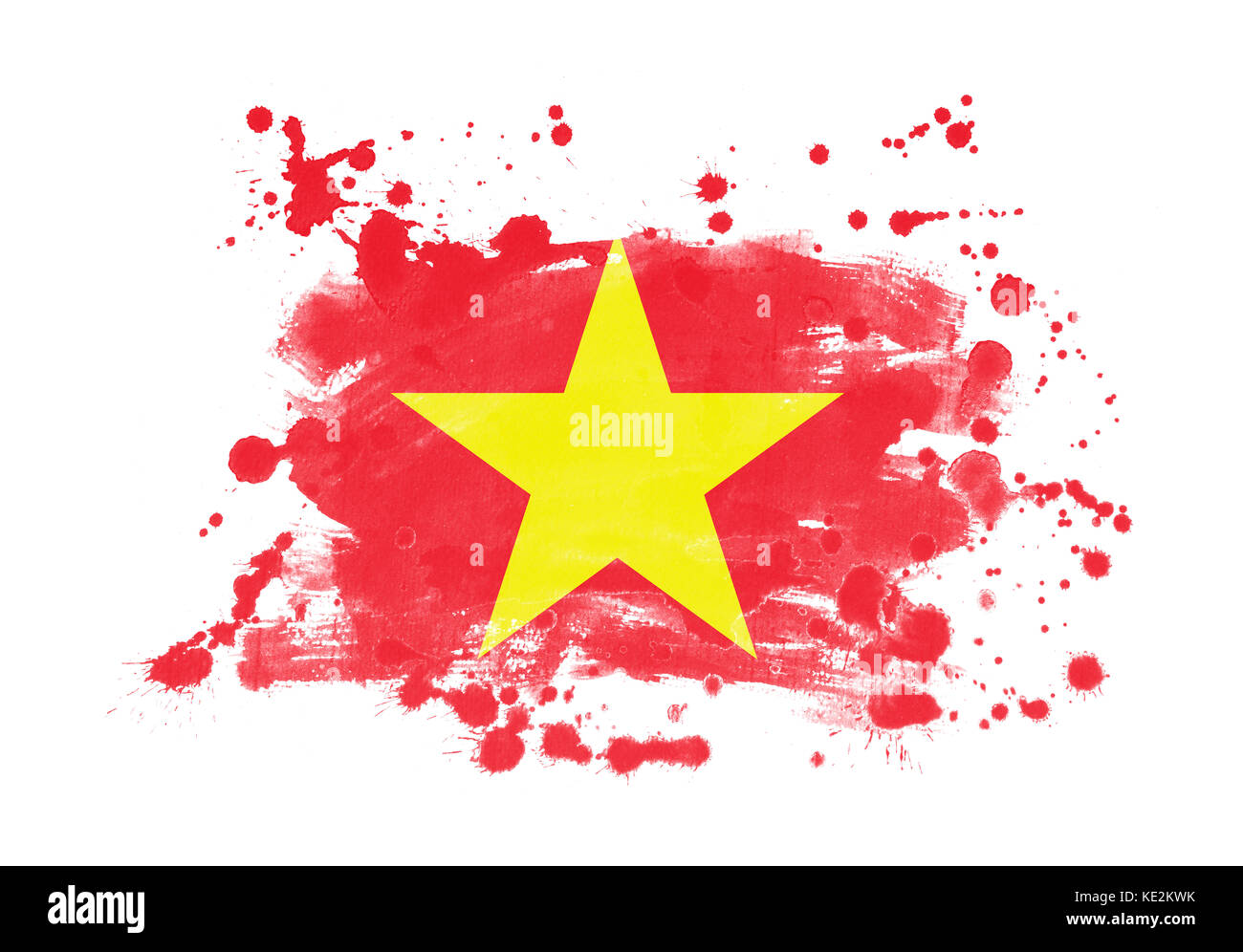 Vietnam Fahne grunge gemalt Hintergrund Stockfoto