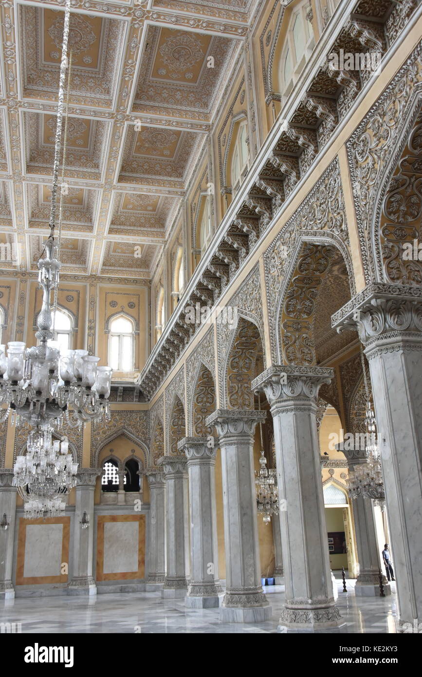 Chowmahalla Palast, Hyderabad, Telengana, Indien Stockfoto