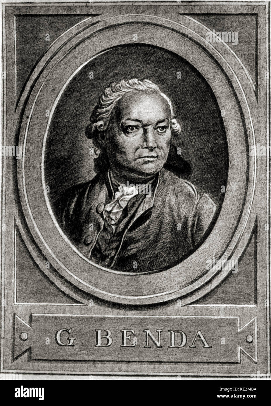 Jiri Antonín Benda oder Georg Benda. Geiger mit Friedrich II., später in Dienst, Herzog von Gotha als Kapelle Master. Komponist. . Tschechische 1722-1795 Stockfoto