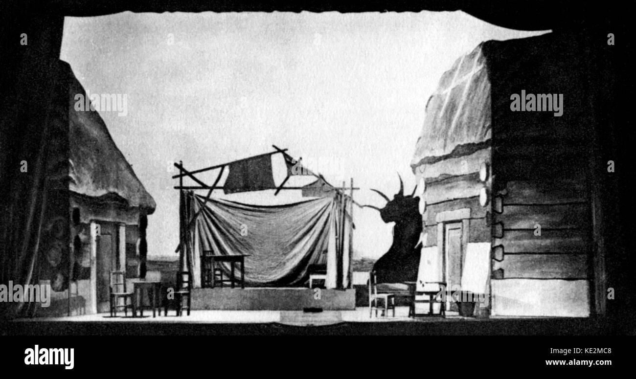 Leos Janacek, "das Haus der Toten" - original von Hlavica. 12. April 1930 in Brünn Theater eröffnet. Janacek, tschechische Komponist, 13. Juli 1854 - 12. August 1928 Stockfoto