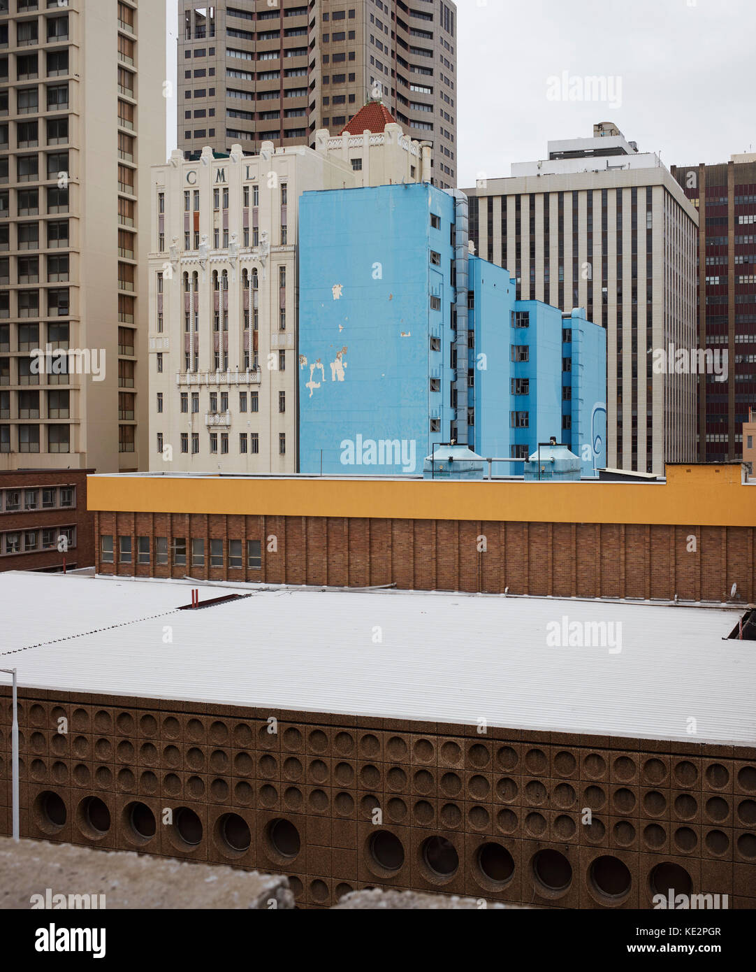 Ansicht von Durban Fassaden. Pioneer Place, Durban, Südafrika. Architekt: designworkshop: Sa, 2016. Stockfoto