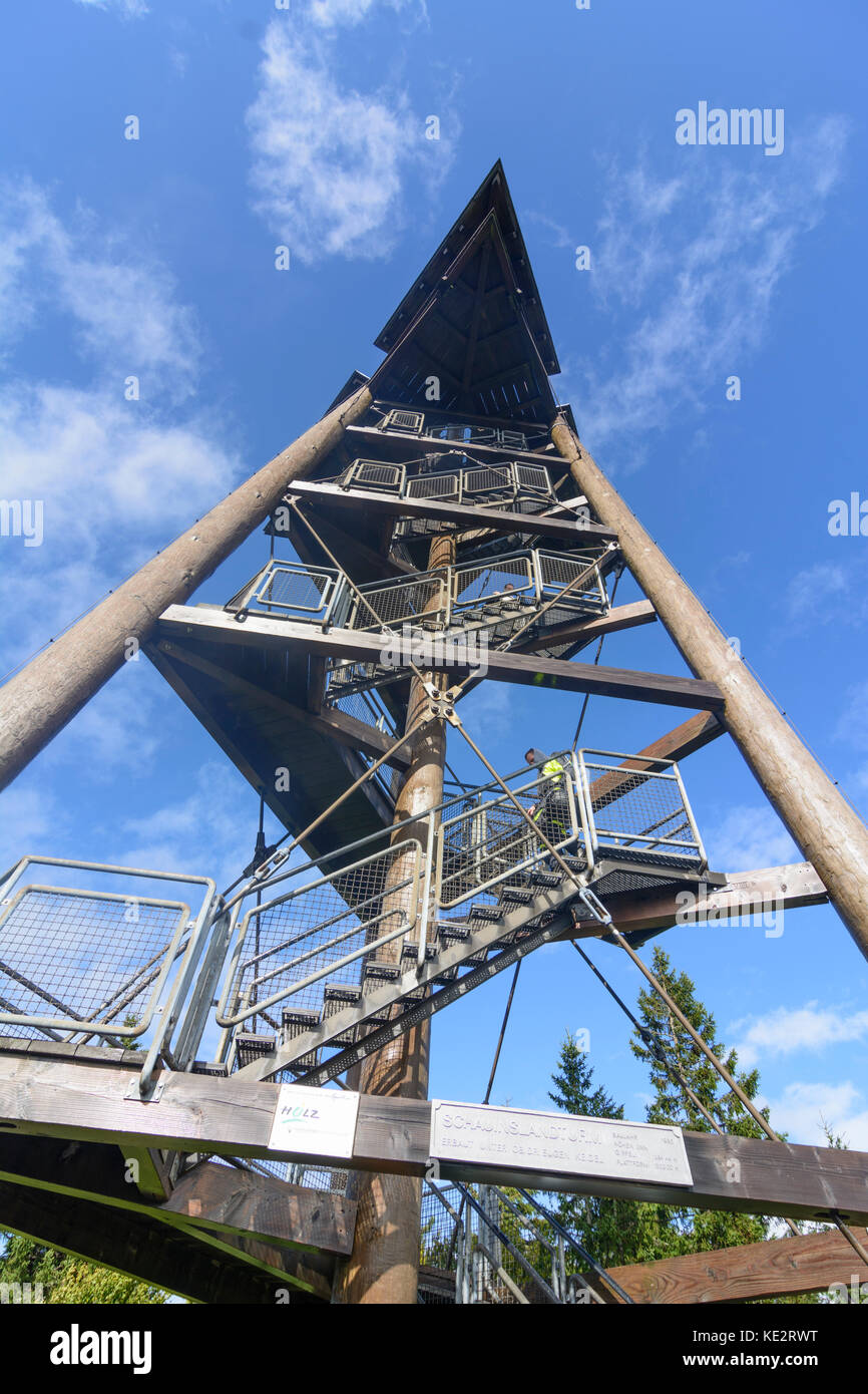Aussichtsturm Eugen-Keidel-Turm am Berg Schauinsland, Oberried (Breisgau), Schwarzwald, Schwarzwald, Baden-Württemberg, Deutschland Stockfoto