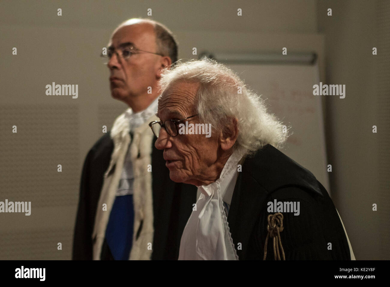 Turin, Italien-17 Oktober 2017: christo Künstler erhält die Lieferung von honris Grad von cavalerizza in Turin Stockfoto
