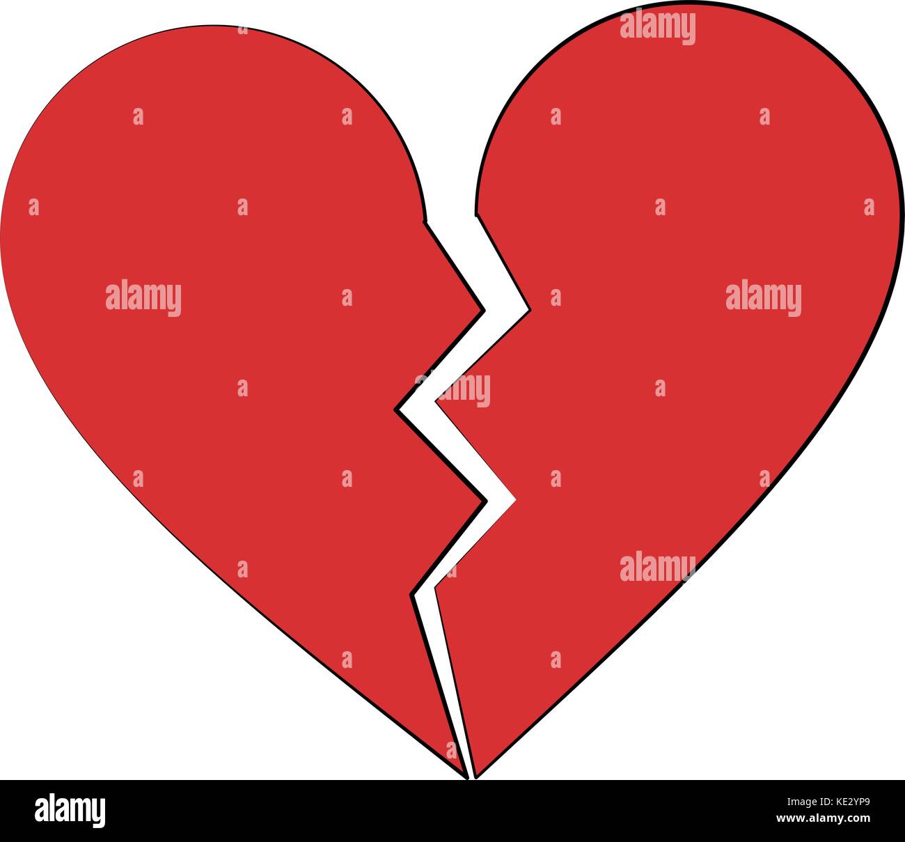 Broken Heart cartoon icon image Stock Vektor