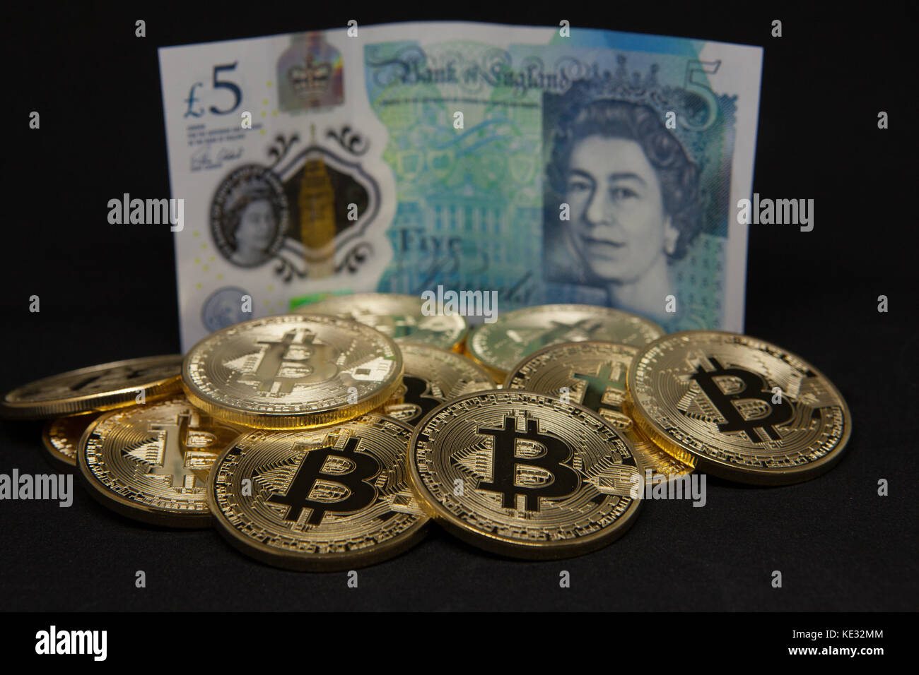 Bitcoins Stockfoto
