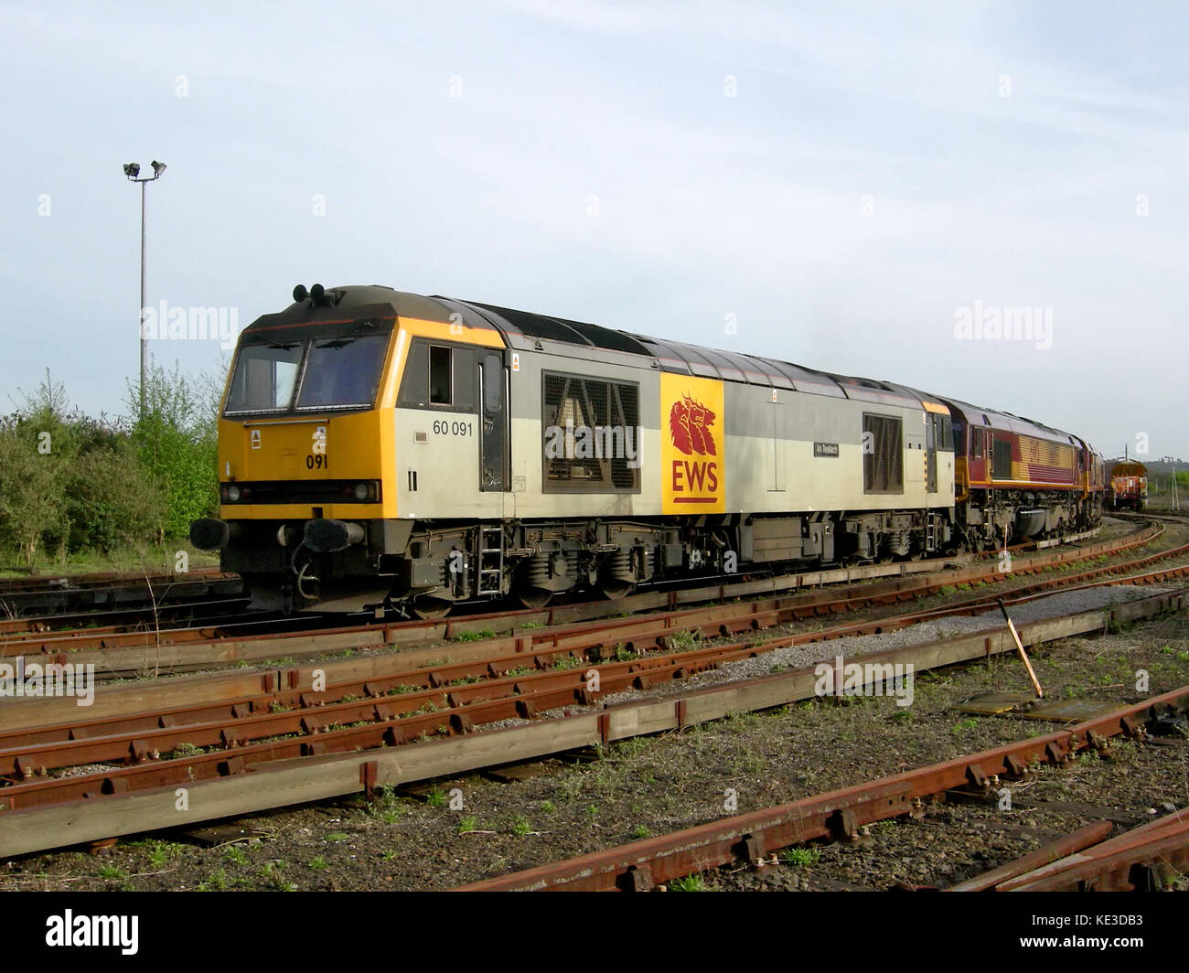 Class 60 Lokomotive in Eastleigh depot Stockfoto