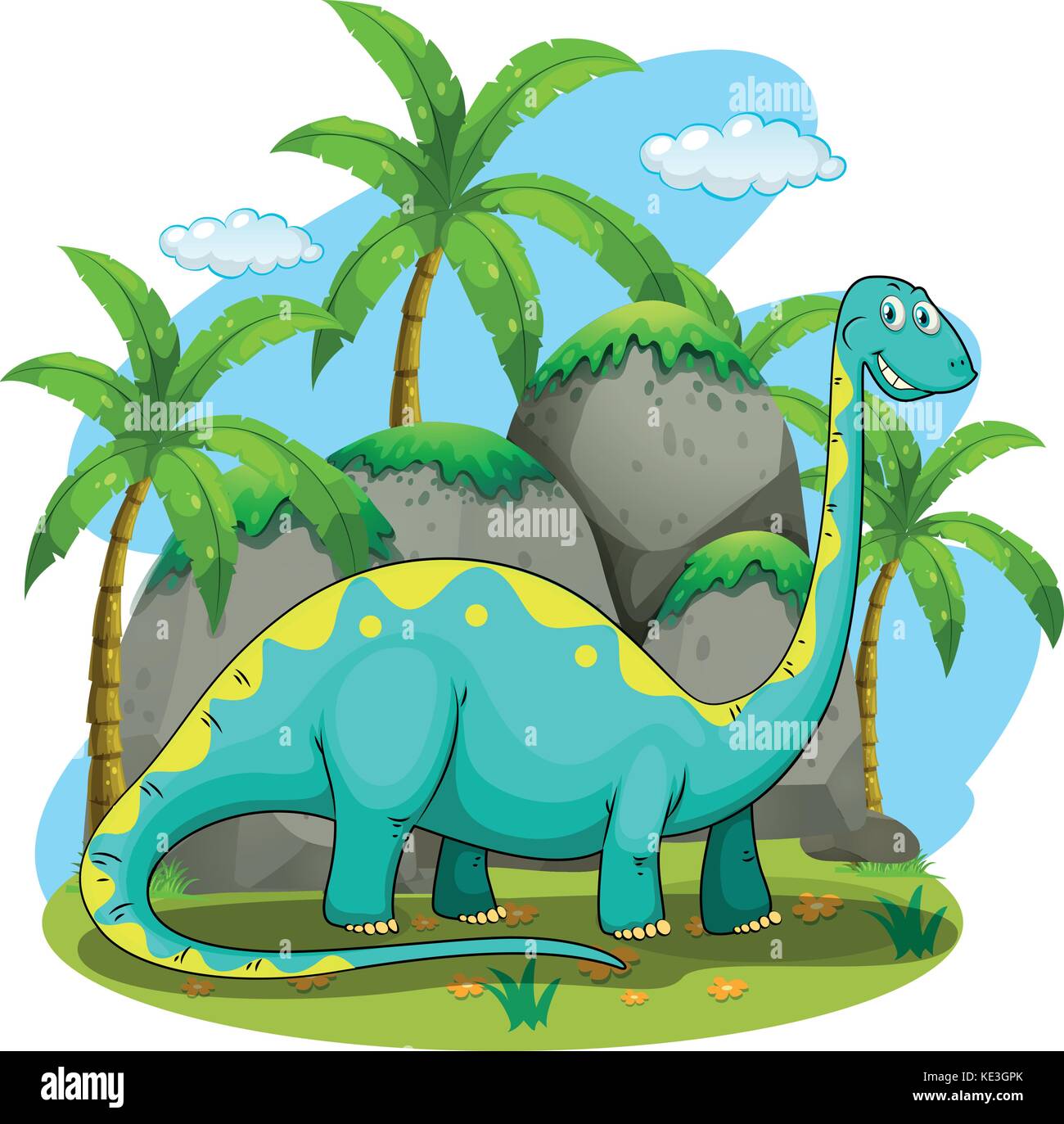 long-neck-dinosaur-stock-vektorgrafiken-kaufen-alamy