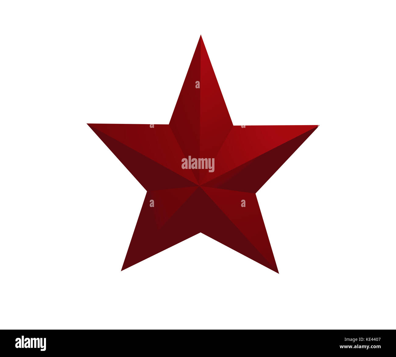 3d-hellen roten Stern. 3D-Rendering Stockfoto