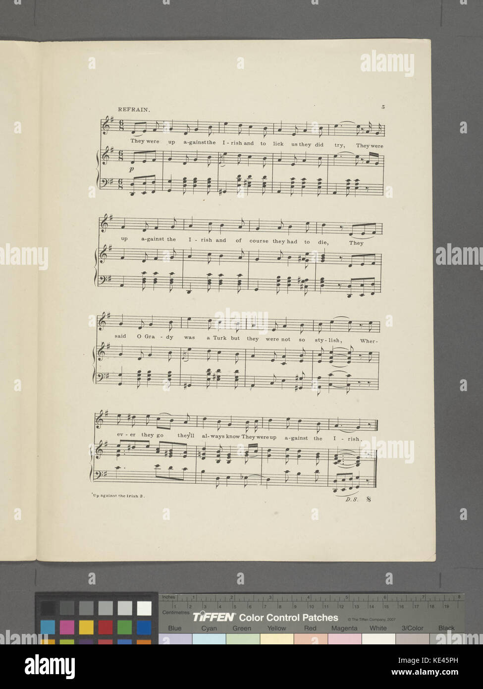 Sie waren gegen die Irische (NYPL Hades 608969 1947109) Stockfoto