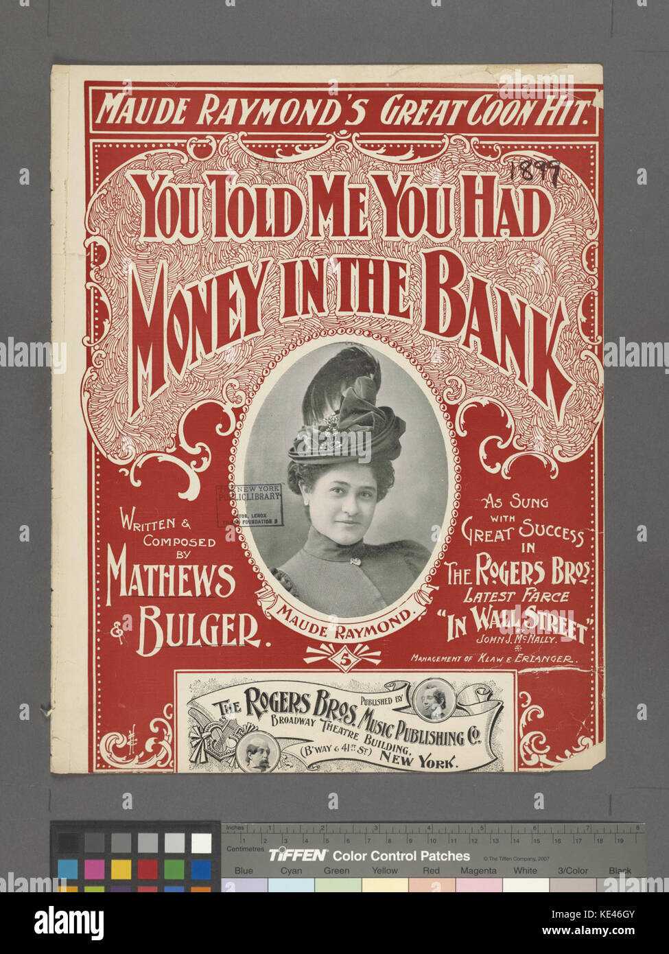 Sie sagte mir, sie hatte Geld in der Bank (NYPL Hades 609516 1256714) Stockfoto