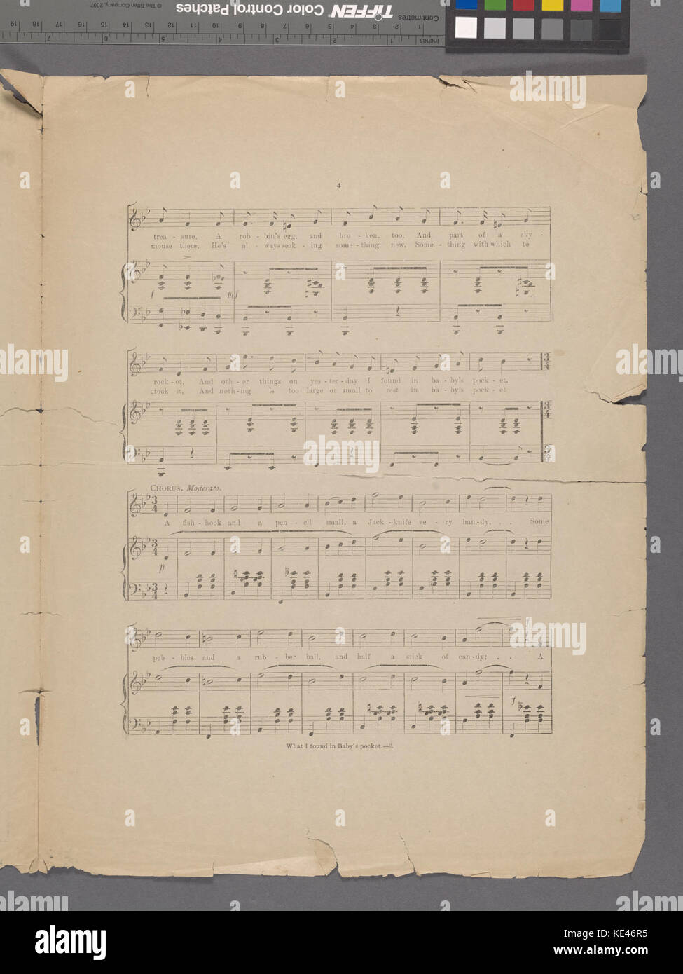 Was ich fand in der Tasche Baby's! (NYPL Hades 448680 1696004) Stockfoto