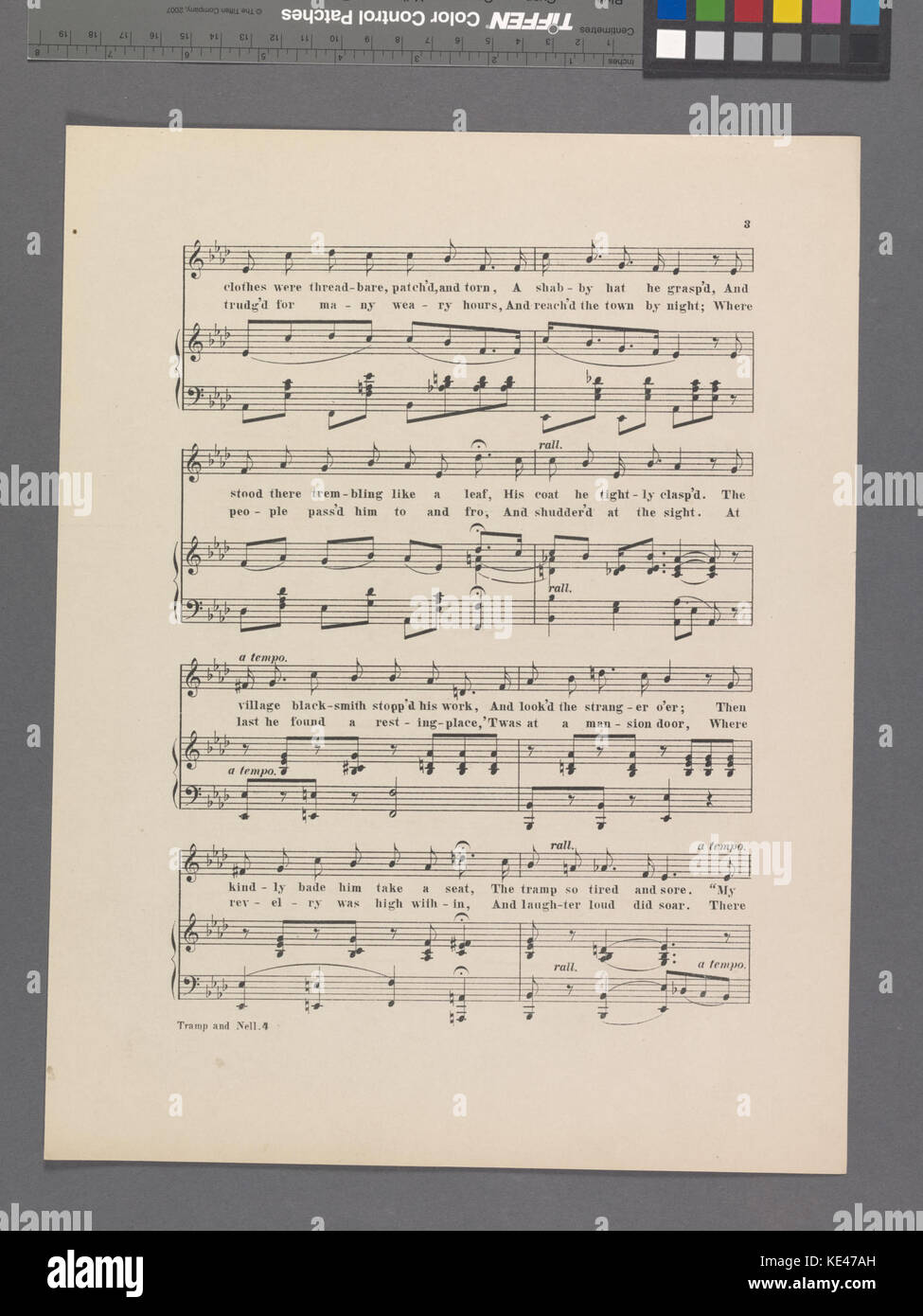 Dieses Bild mit dem Titel „The Tramp and Little Nell“ bezieht sich auf Charles Dickens Roman „The Old Curiosity Shop“ und illustriert eine Szene aus dem Buch mit den Charakteren von Little Nell und The Tramp. Stockfoto