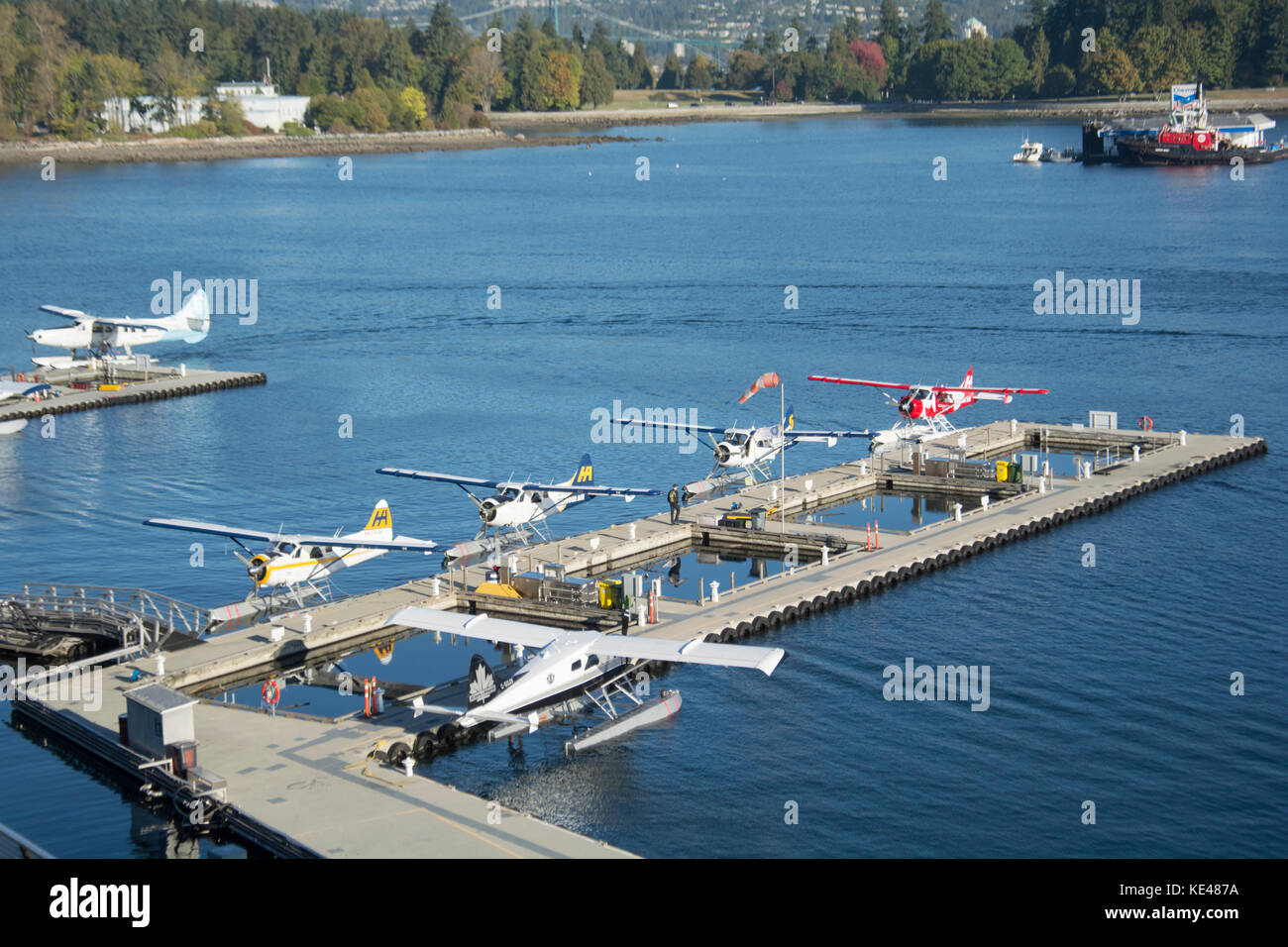 Wasserflugzeug Terminal, Vancouver, British Columbia, Kanada Stockfoto