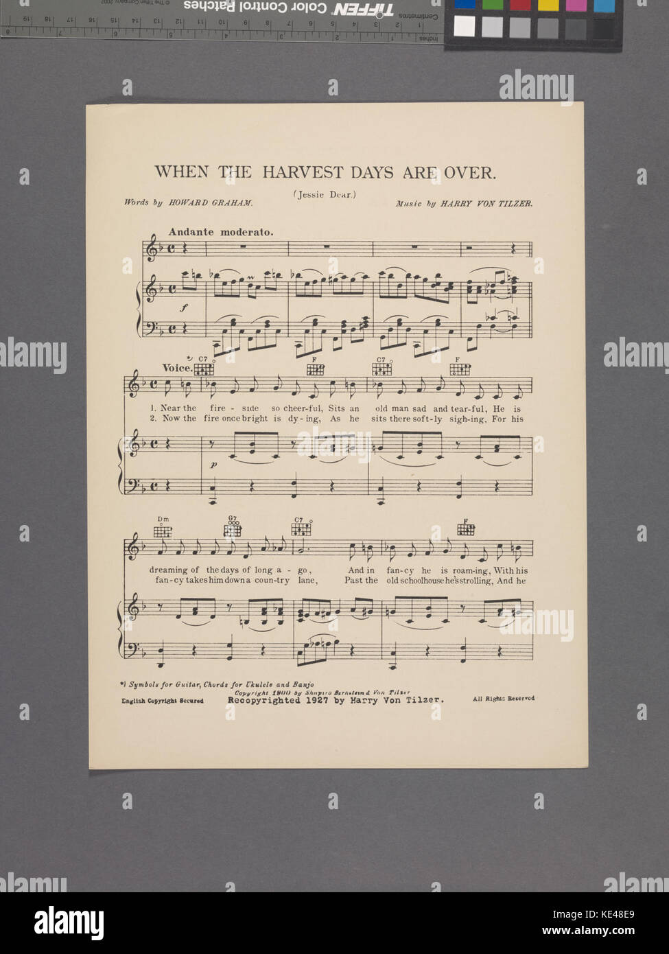 Wenn die Ernte Tage sind vorbei. (Jessie liebe) (NYPL Hades 667753 1948845) Stockfoto