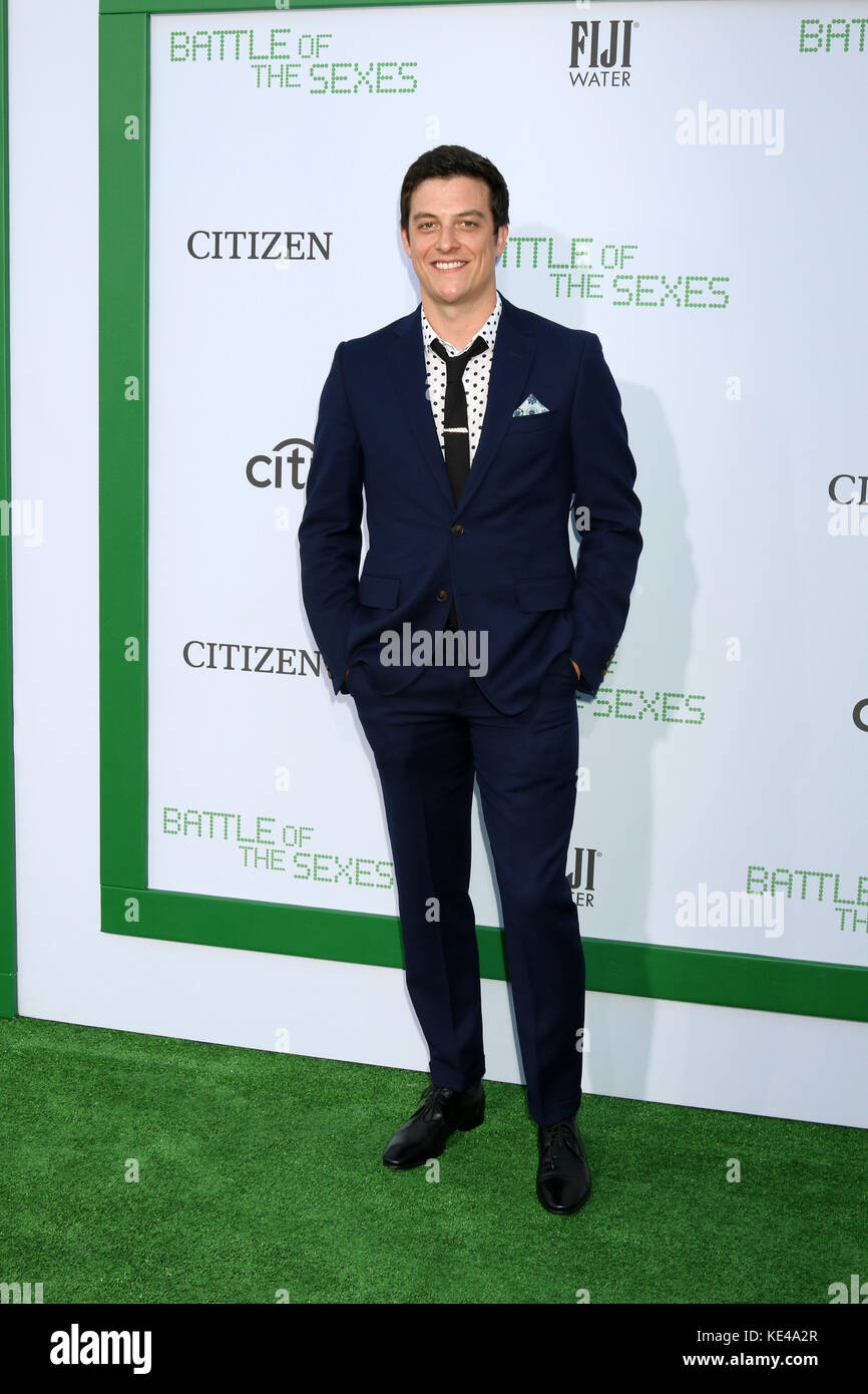 Los Angeles Premiere von „Battle of the Sexes“ im Village Theater - Arrivals mit: James McKay Where: Westwood, California, United States Wann: 16 Sep 2017 Credit: Nicky Nelson/WENN.com Stockfoto