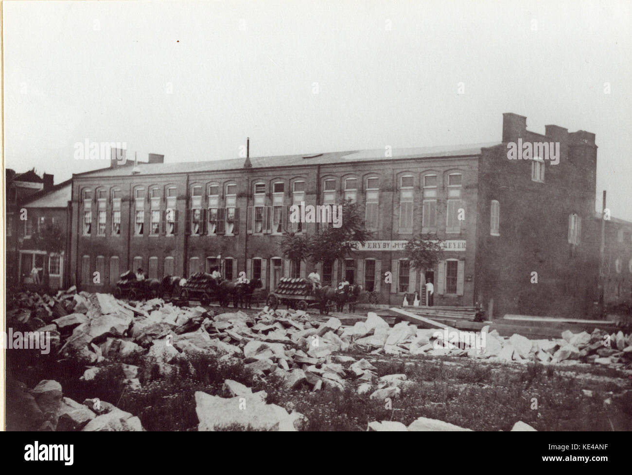 Winkelmeyer Brauerei auf der Market Street, zwischen 17. und 18. Straße Stockfoto