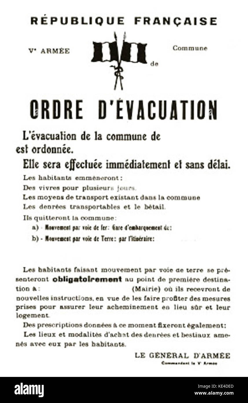 Evakuierung de Strasbourg Septembre 1939 03 Stockfoto