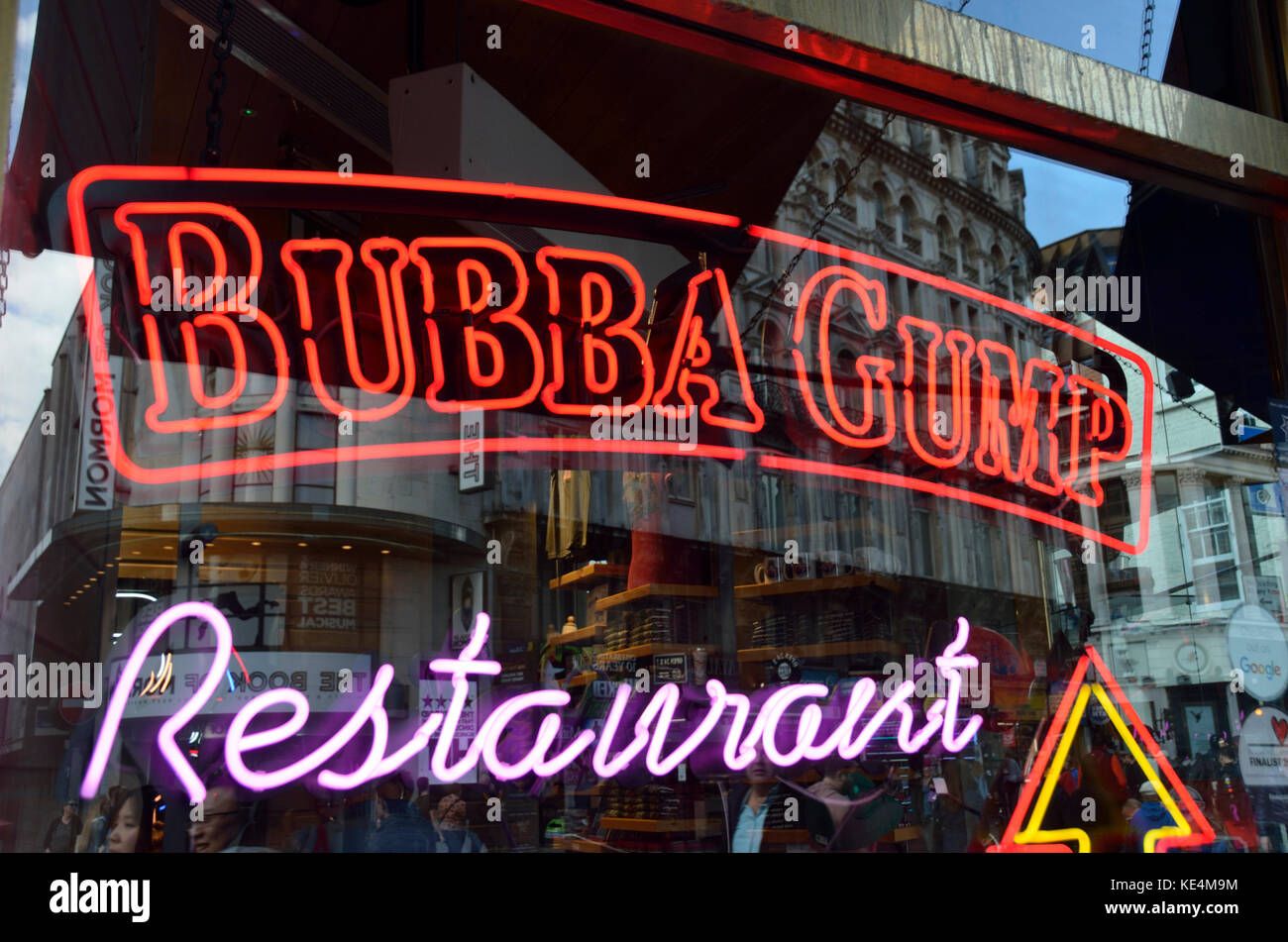 Bubba Gump Shrimp Co Restaurant in Coventry Street, London, UK. Stockfoto