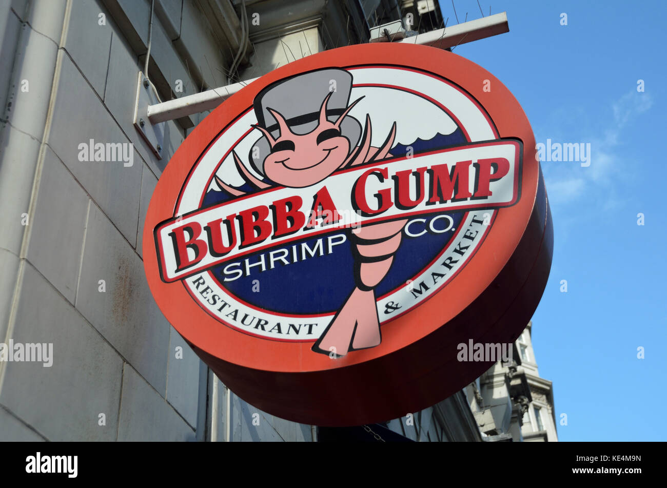 Bubba Gump Shrimp Co Restaurant in Coventry Street, London, UK. Stockfoto