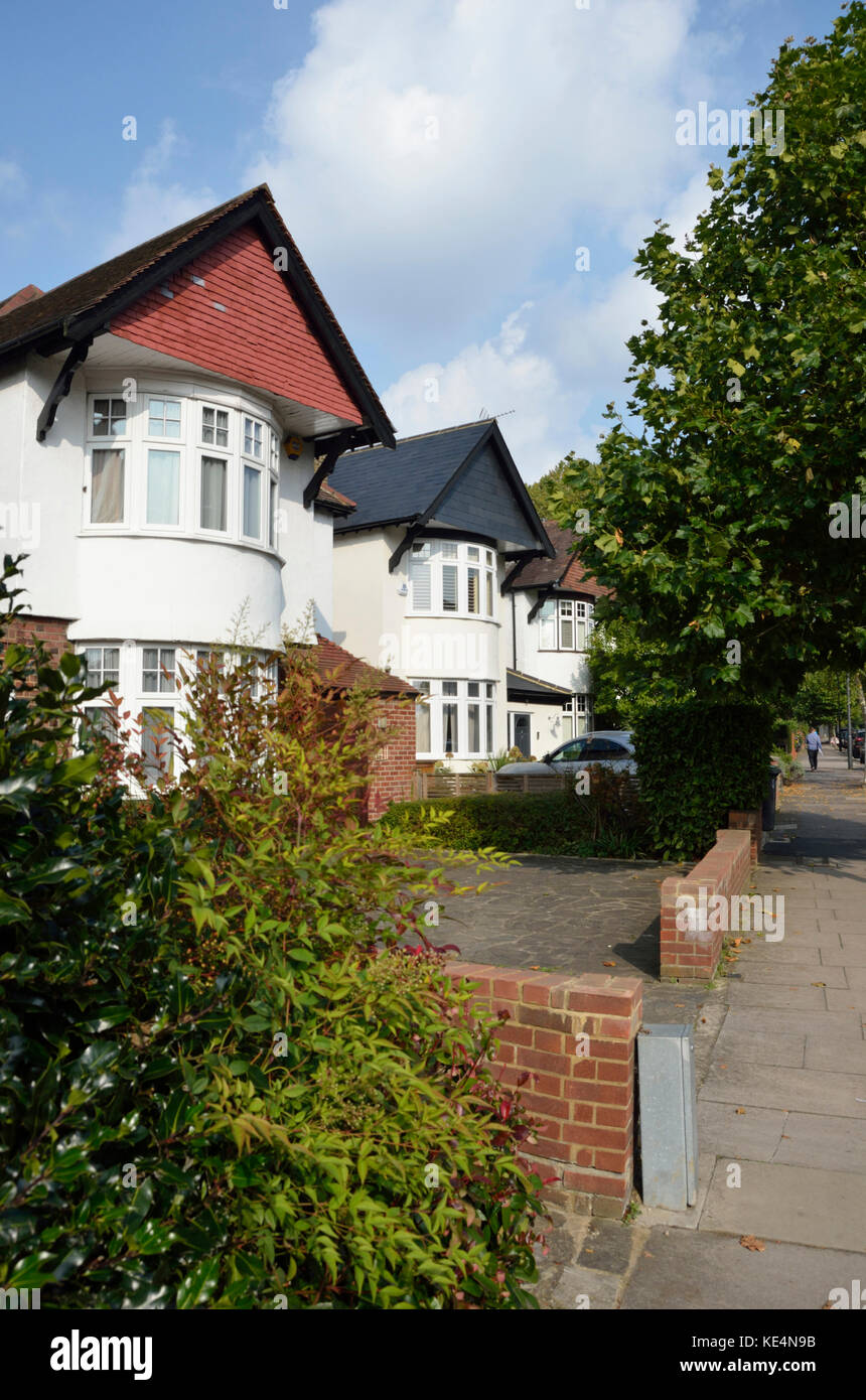 Häuser in Woodside Avenue n6, London, UK. Stockfoto