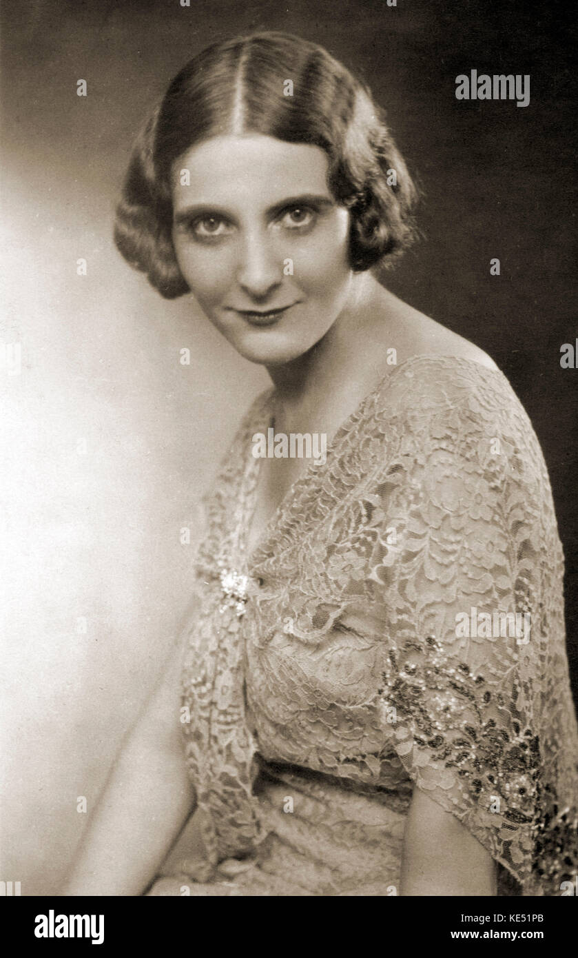 Elsie Möckel - Porträt der Englischen Sopran, 1893 - 1980. Foto von Kenneth N Collins. Stockfoto