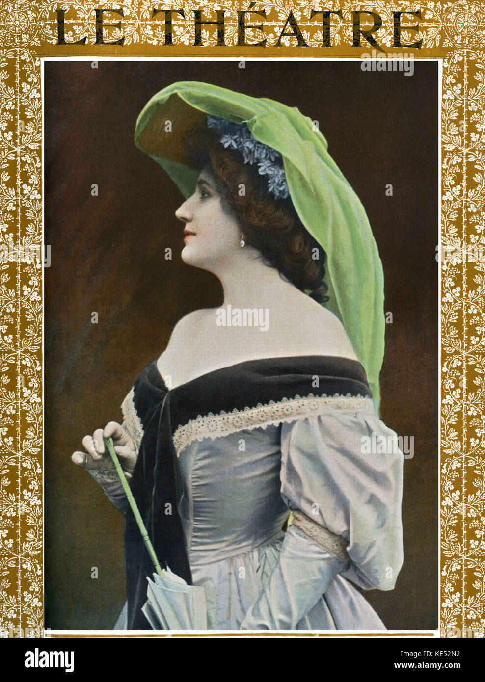 C THÉVENET wie Caroline - In der komische Operette in drei Akten, 'Die Fledermaus', Musik von Johann Strauss II und Französischen Libretto von Paul Ferrier. Am Théatre des Variétés durchgeführt. Le Théatre, 1904. PF: französischer Dramatiker, 29. März 1843 - 1928. JS: der österreichische Komponist, 25. Oktober 1825 - vom 3. Juni 1899. Stockfoto