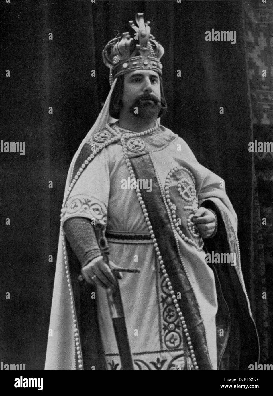 Henri Albers wie Arthur - in der Oper, "Le Roi Arthus" (König Arthur) von Ernest Chausson. Am Theatre de la Monnaie durchgeführt. 1904. ES: französischer Komponisten, 20. Januar 1855 bis 10. Juni 1899. Stockfoto