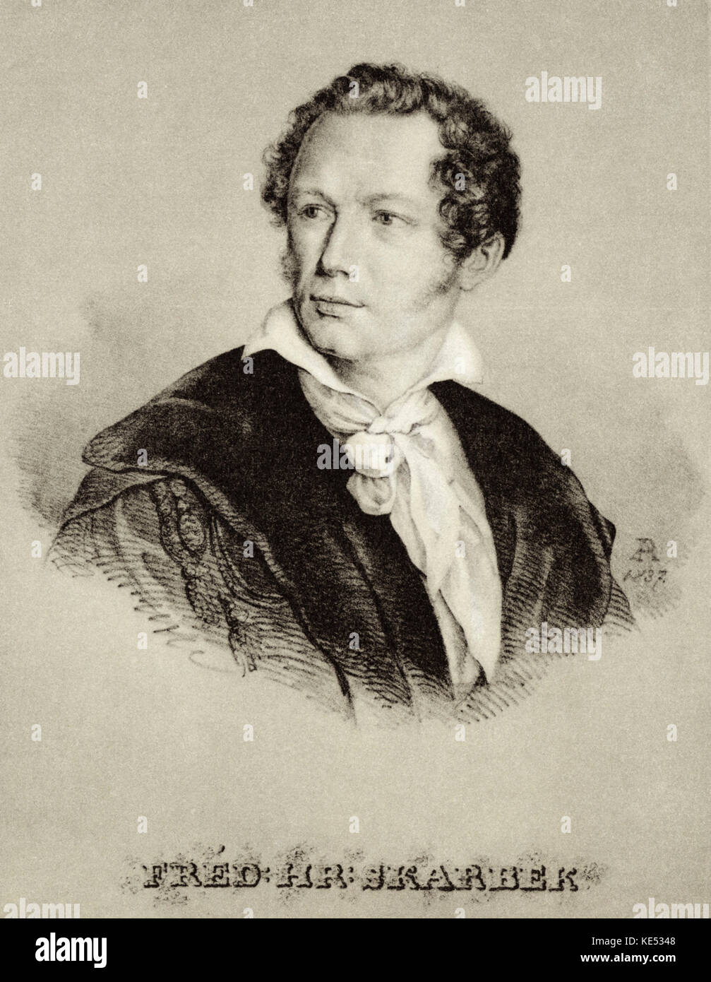 Fryderyck Florian Skarbek - Portrait von Fréderic Chopin's Pate. Durch Bulakowski, 1837 Lithographie. FFS: 1792 - 1866. Stockfoto