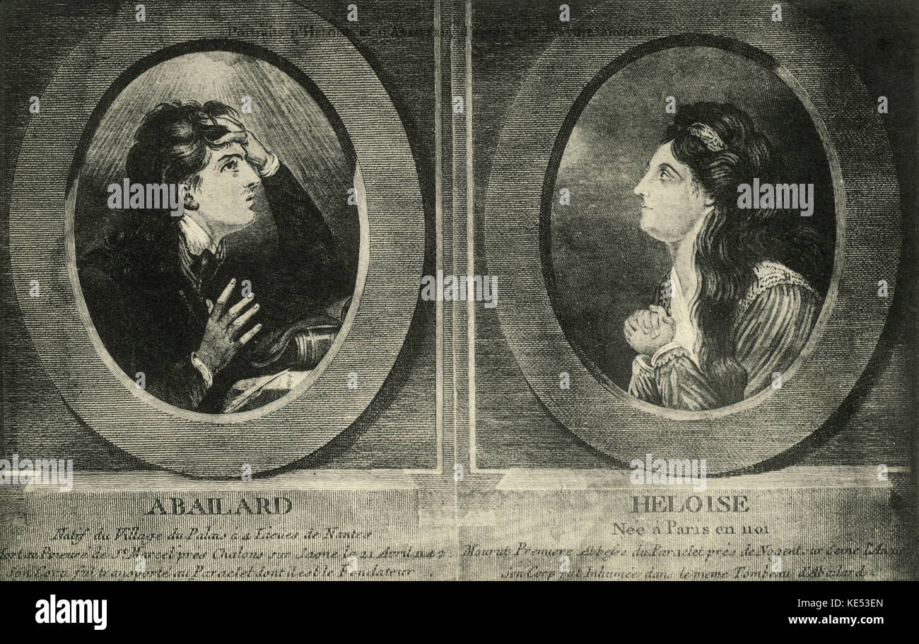 Pierre Abailard und Heloise. PA: mittelalterlichen französischen scholastischer Philosoph, Theologe und überragender Logiker, 1079-1142. Die Geschichte von seiner Affäre mit und für seine Schüler Héloïse legendär geworden ist Liebe. Stockfoto