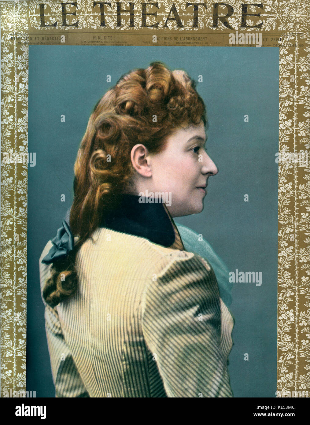 Julia Bartet wie Fabienne Lecoulteux in "Thermidor" von Victorien Sardou in la Comedie-Francaise. Abdeckung Le Theater September 1904. JB: die französische Schauspielerin, 1854 - 1941. VS: französischer Dramatiker 1831-1908. Foto S. Boyer. Stockfoto