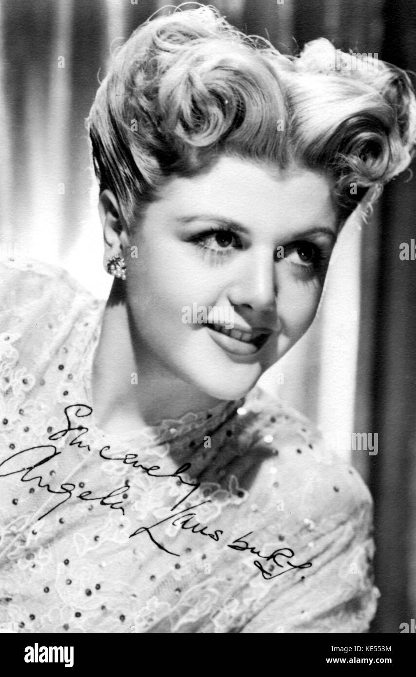 Angela Lansbury, Porträt, unterzeichnet. Britische Schauspielerin und Sängerin. vom 16. Oktober 1925 geboren). Werbung Foto Stockfoto