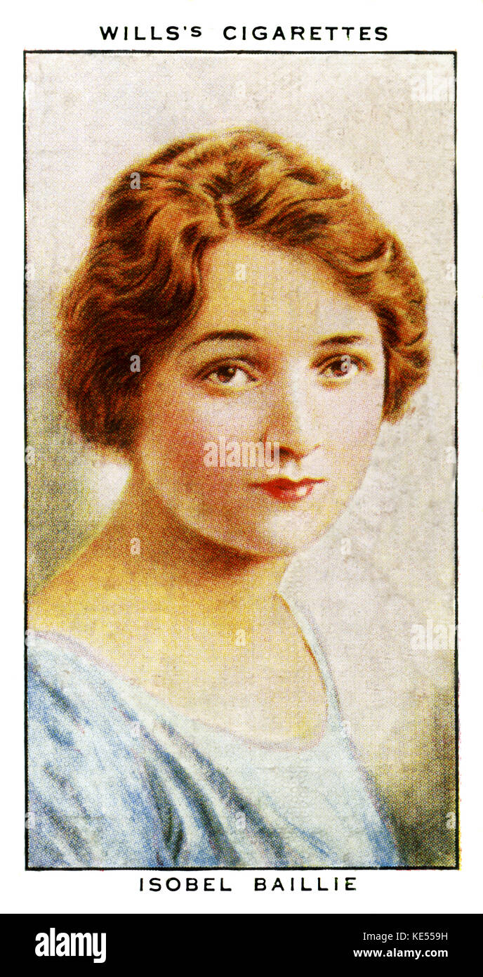 Isobel Baillie - Schottische Sopran. 9 März 1895 - 24. September 1983. (Wills zigarette Karte) Stockfoto