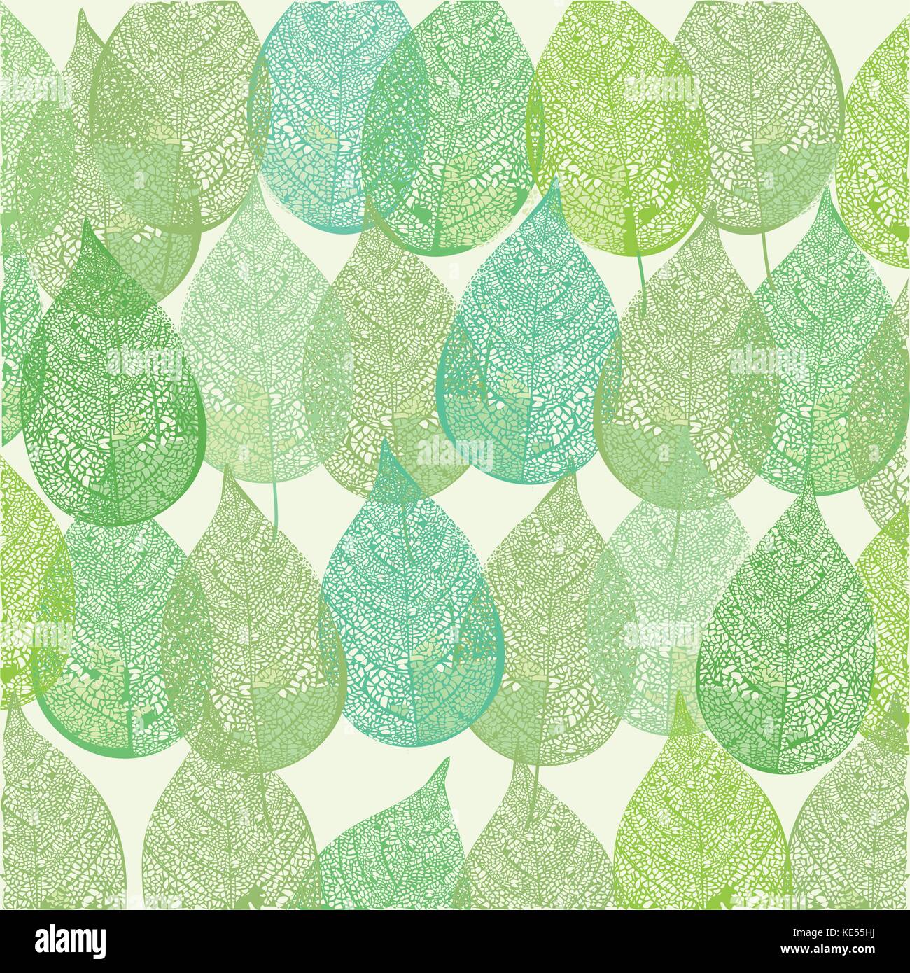 Grüne Blätter dekorative Abbildung Stock Vektor