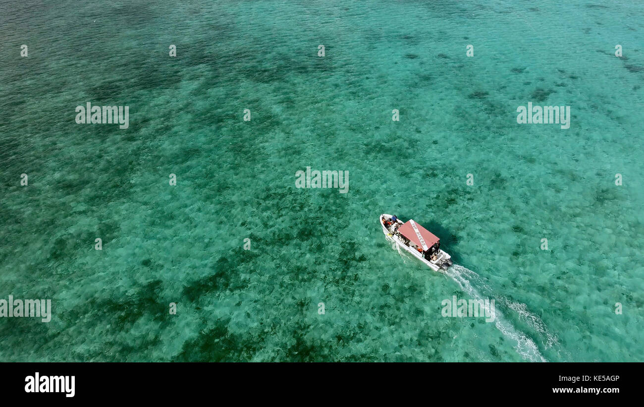 Luftaufnahme von einem tauchboot Yap in Mikronesien. Stockfoto