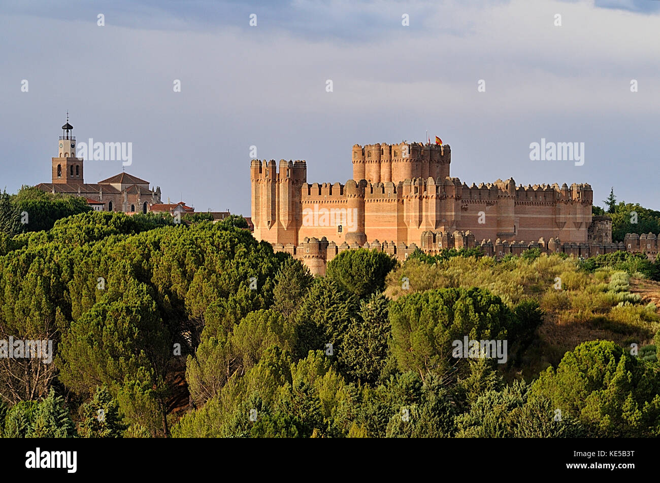 Coca Schloss in Segovia. Stockfoto