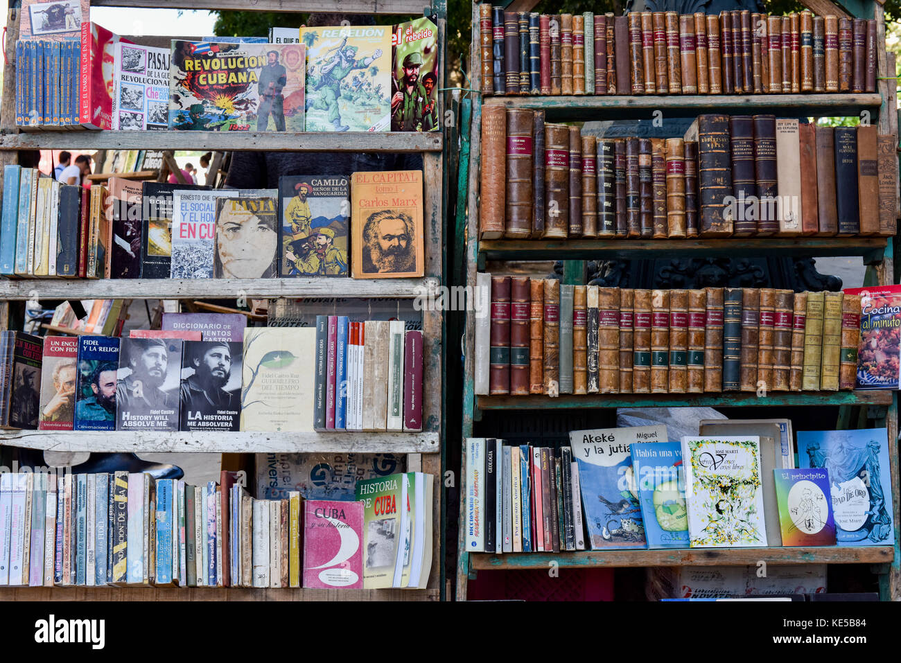 Gebrauchte Buchmarkt Habana Vieja Kuba Stockfoto