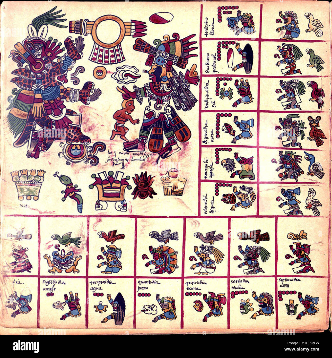 Codex Borbonicus (s. 3) Stockfoto