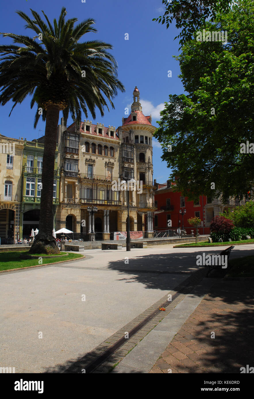 Spanien, Galizien, Provinz Lugo, Ribadeo, Plaza Stockfoto