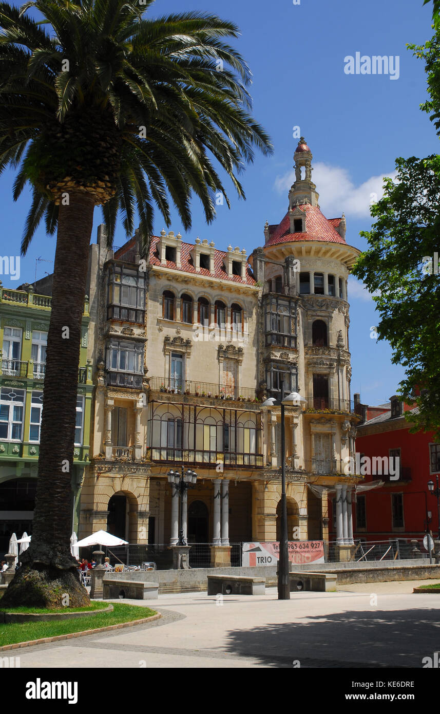 Spanien, Galizien, Provinz Lugo, Ribadeo, Plaza Stockfoto