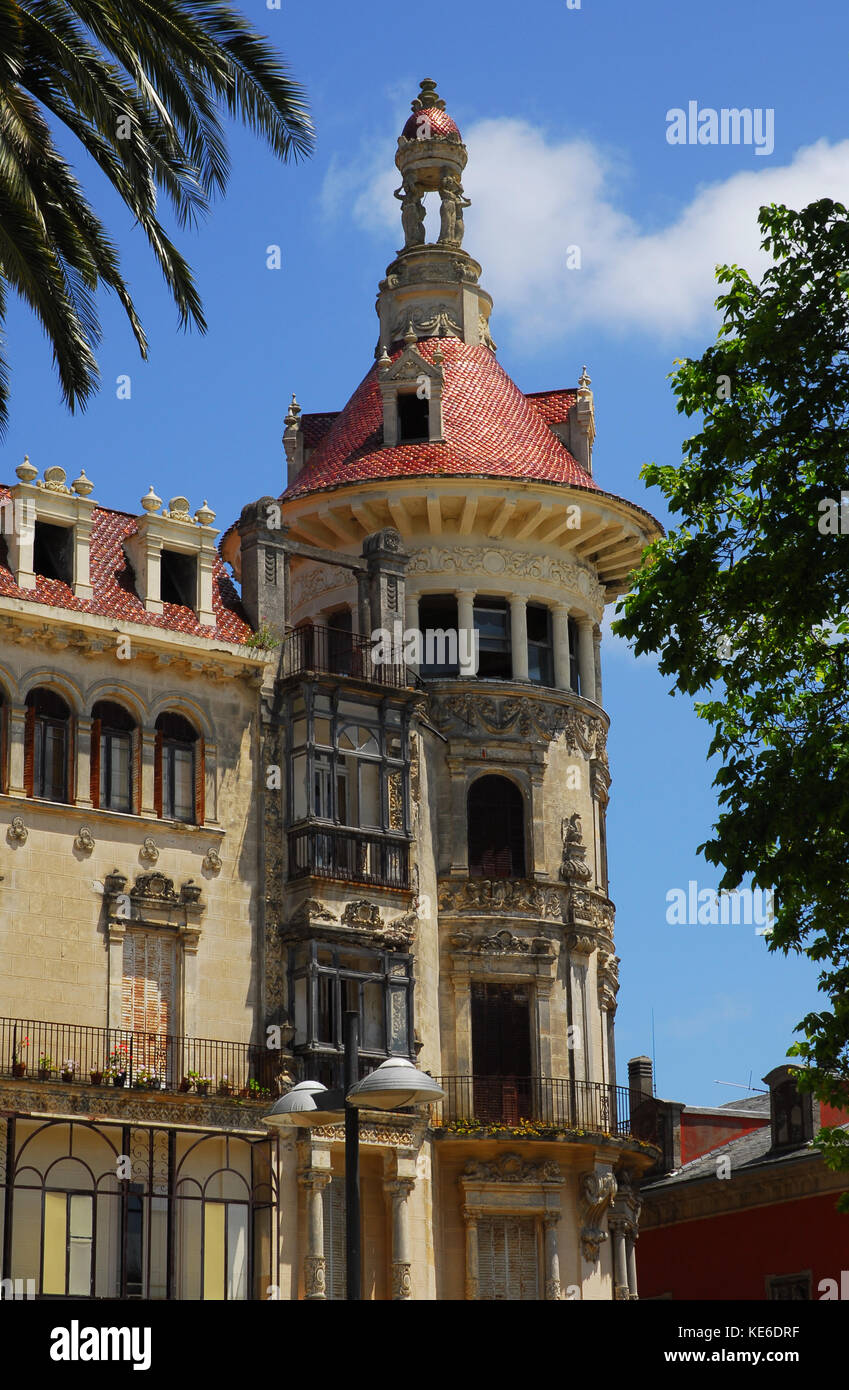 Spanien, Galizien, Provinz Lugo, Ribadeo, Plaza Stockfoto