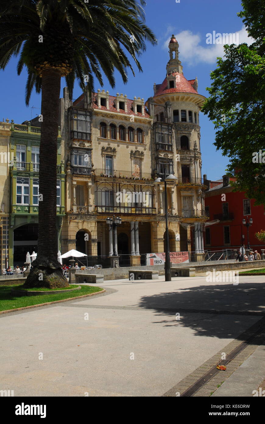 Spanien, Galizien, Provinz Lugo, Ribadeo, Plaza Stockfoto