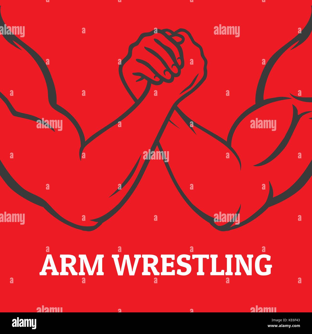 Arm Wrestling Abbildung Stock Vektor