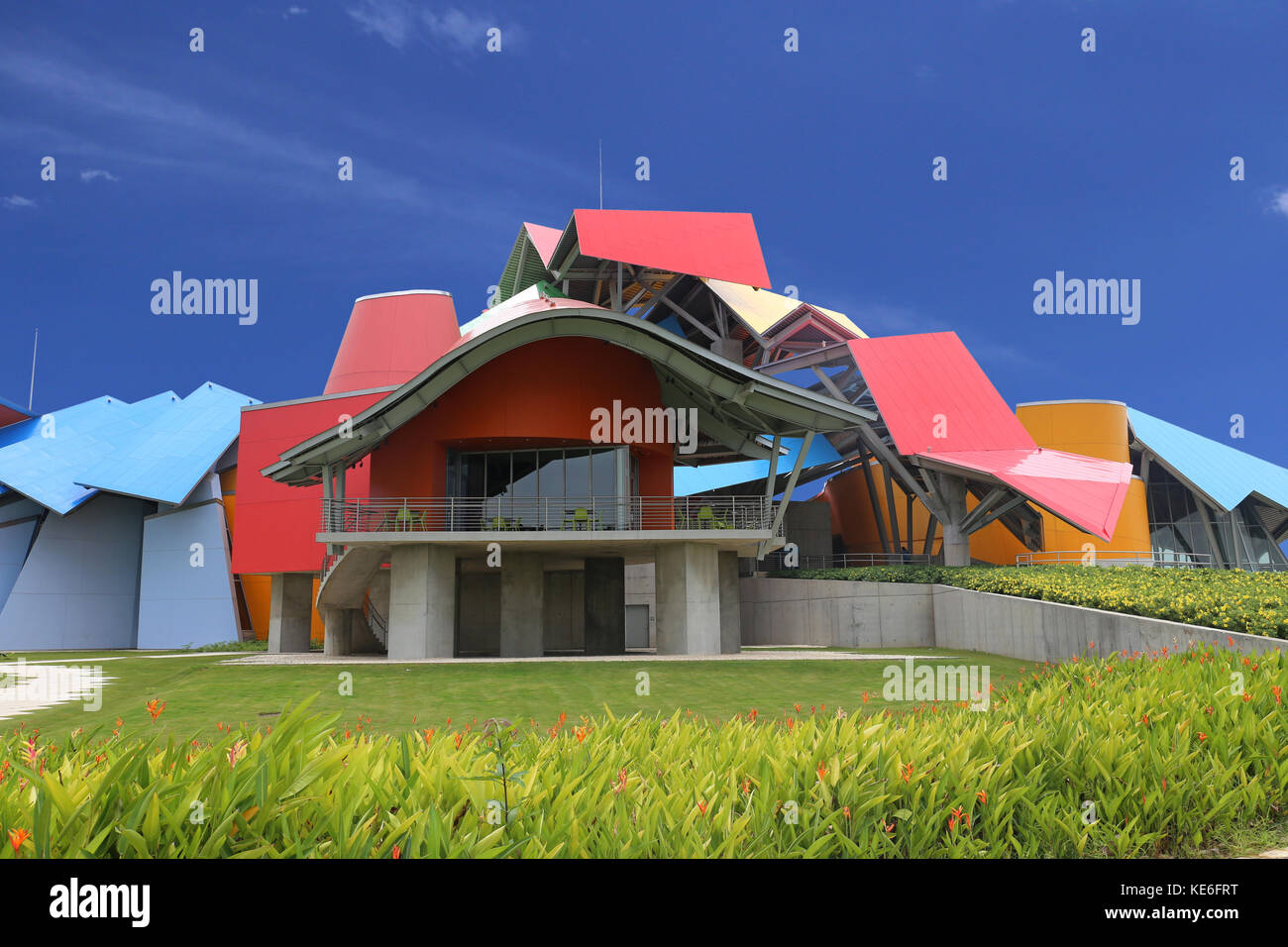 Biomuseo - Biodiversität Museum in Panama City von Architekt Frank Gehry Mittelamerika Mai 2015, Panama City, Panama Stockfoto