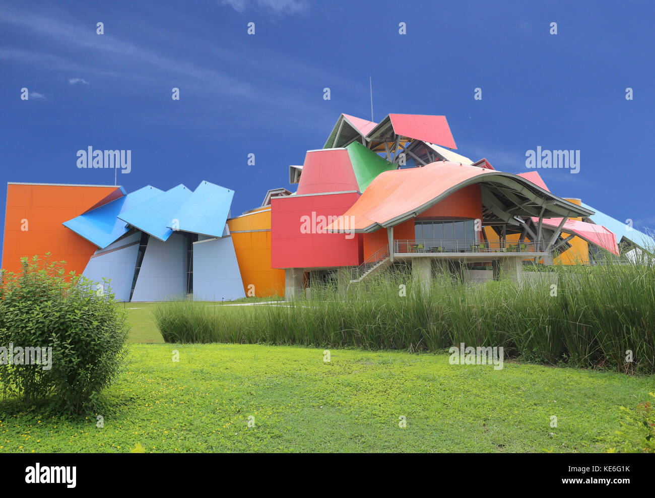 Biomuseo - Biodiversität Museum in Panama City von Architekt Frank Gehry Mittelamerika Mai 2015, Panama City, Panama Stockfoto