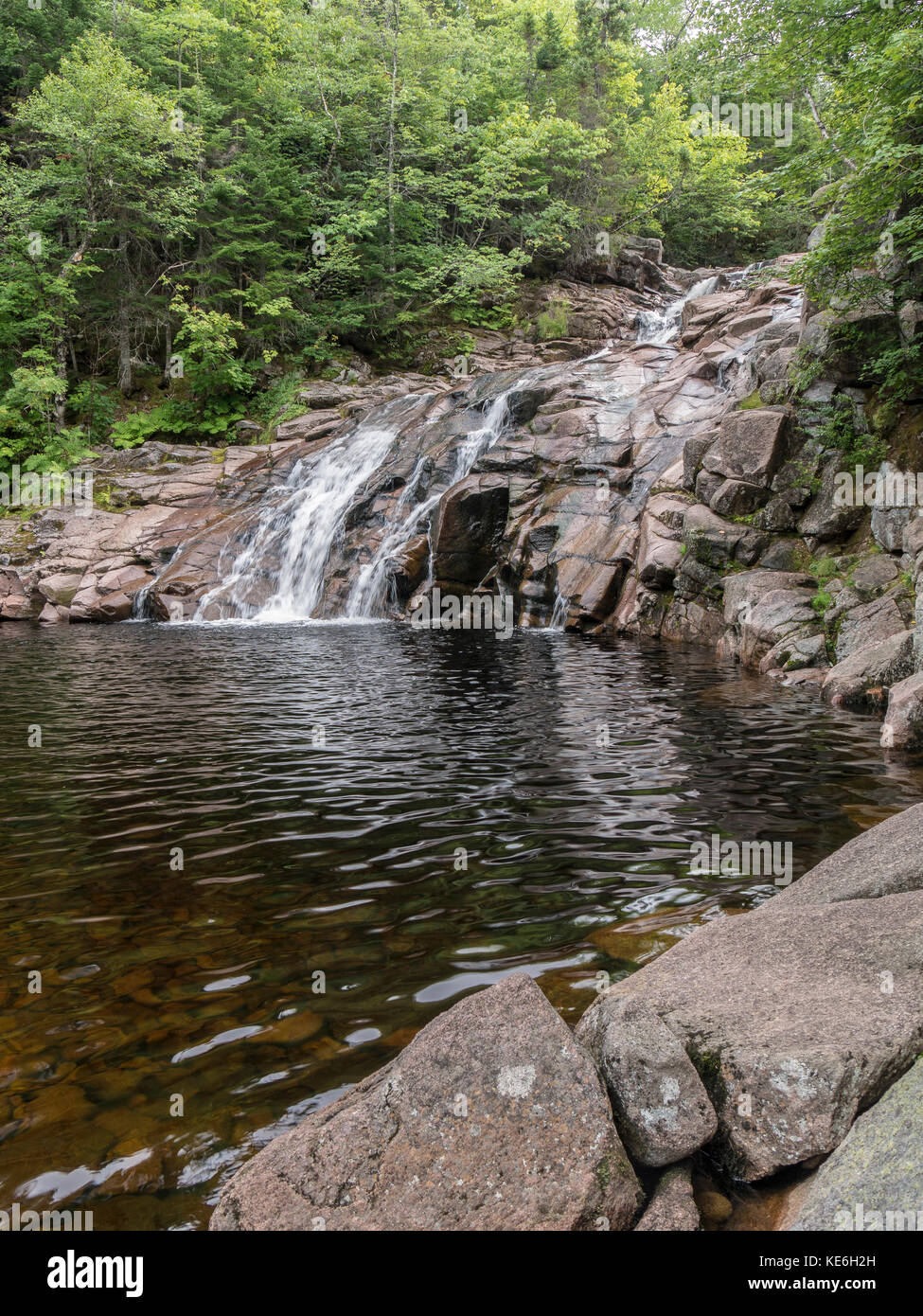 Mary Ann Falls, Cape Breton Highlands National Park, Cabot Trail Istand, Cape Breton, Nova Scotia. Stockfoto