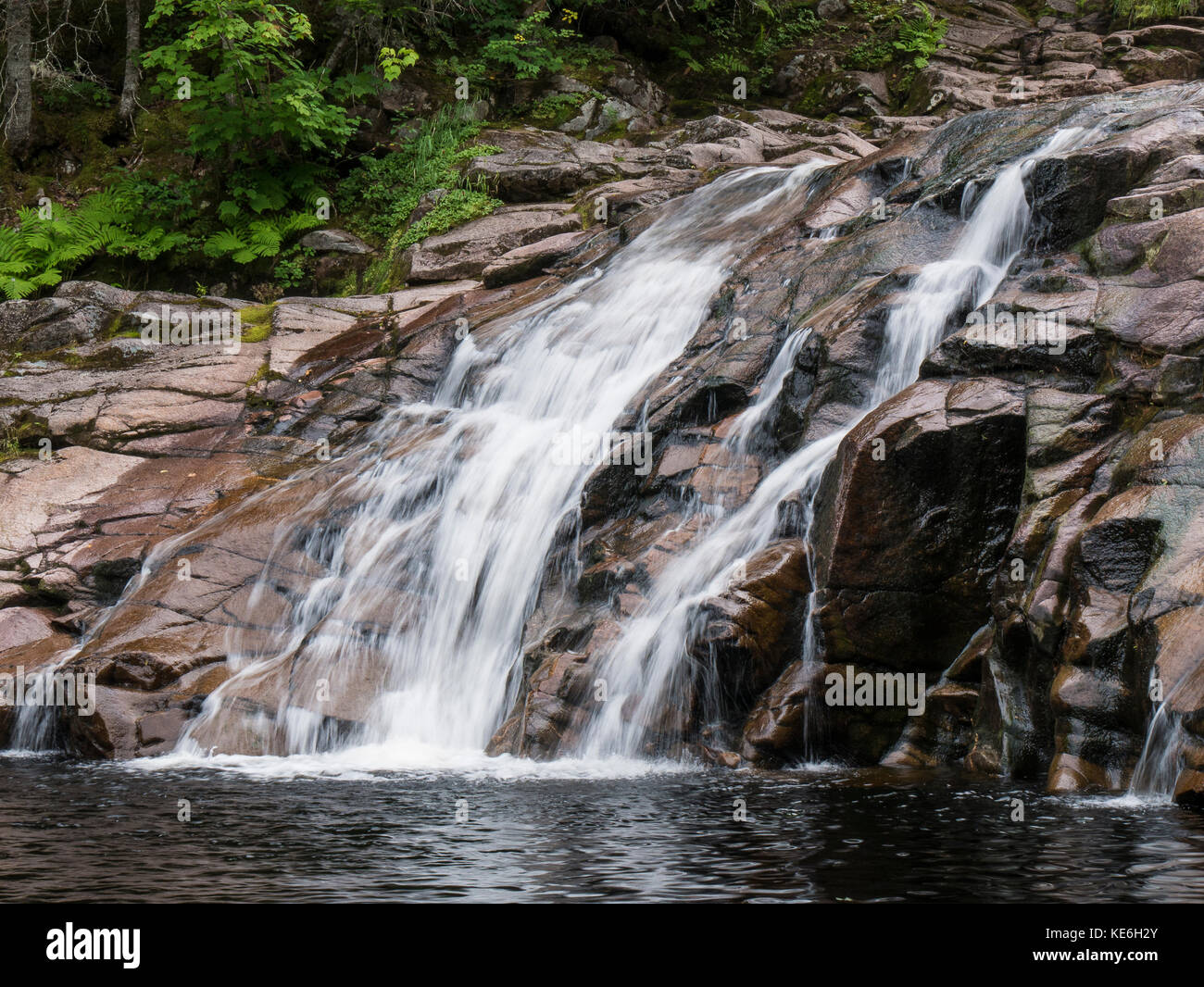 Mary Ann Falls, Cape Breton Highlands National Park, Cabot Trail Istand, Cape Breton, Nova Scotia. Stockfoto