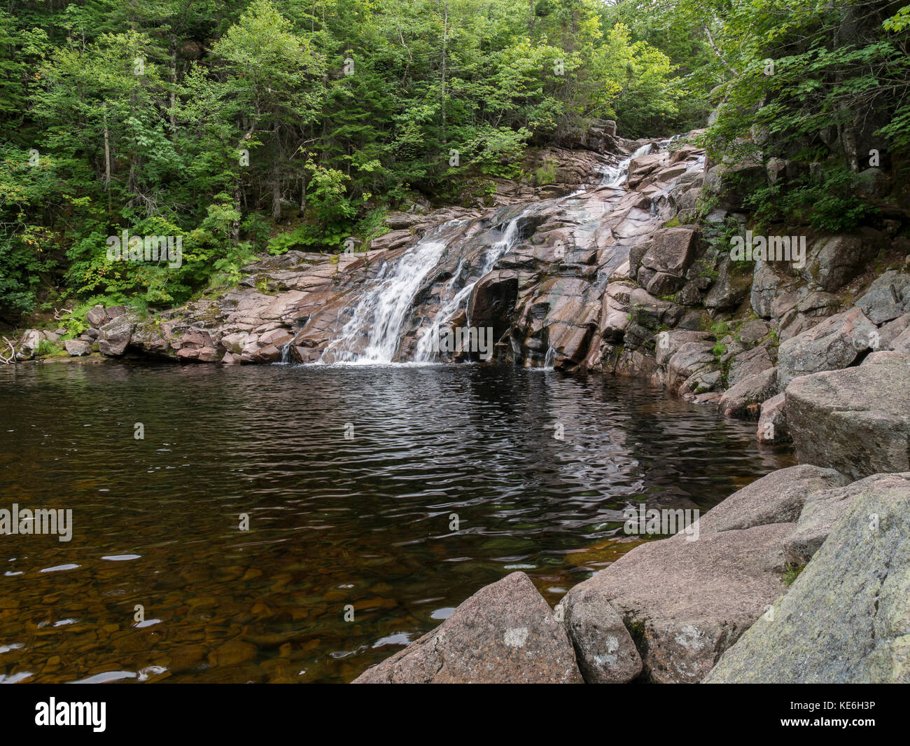 Mary Ann Falls, Cape Breton Highlands National Park, Cabot Trail Istand, Cape Breton, Nova Scotia. Stockfoto