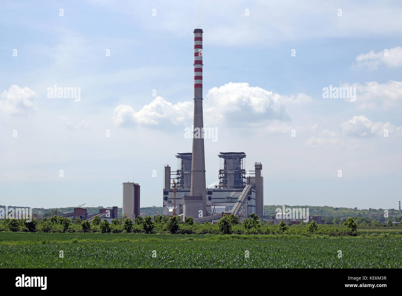 Thermisches Kraftwerk Strom und Energie Industrie Stockfoto