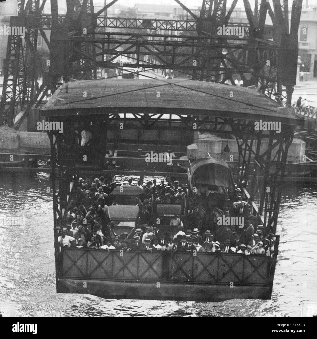 Puente Transbordador Nicolas Avellaneda 1932 Stockfoto